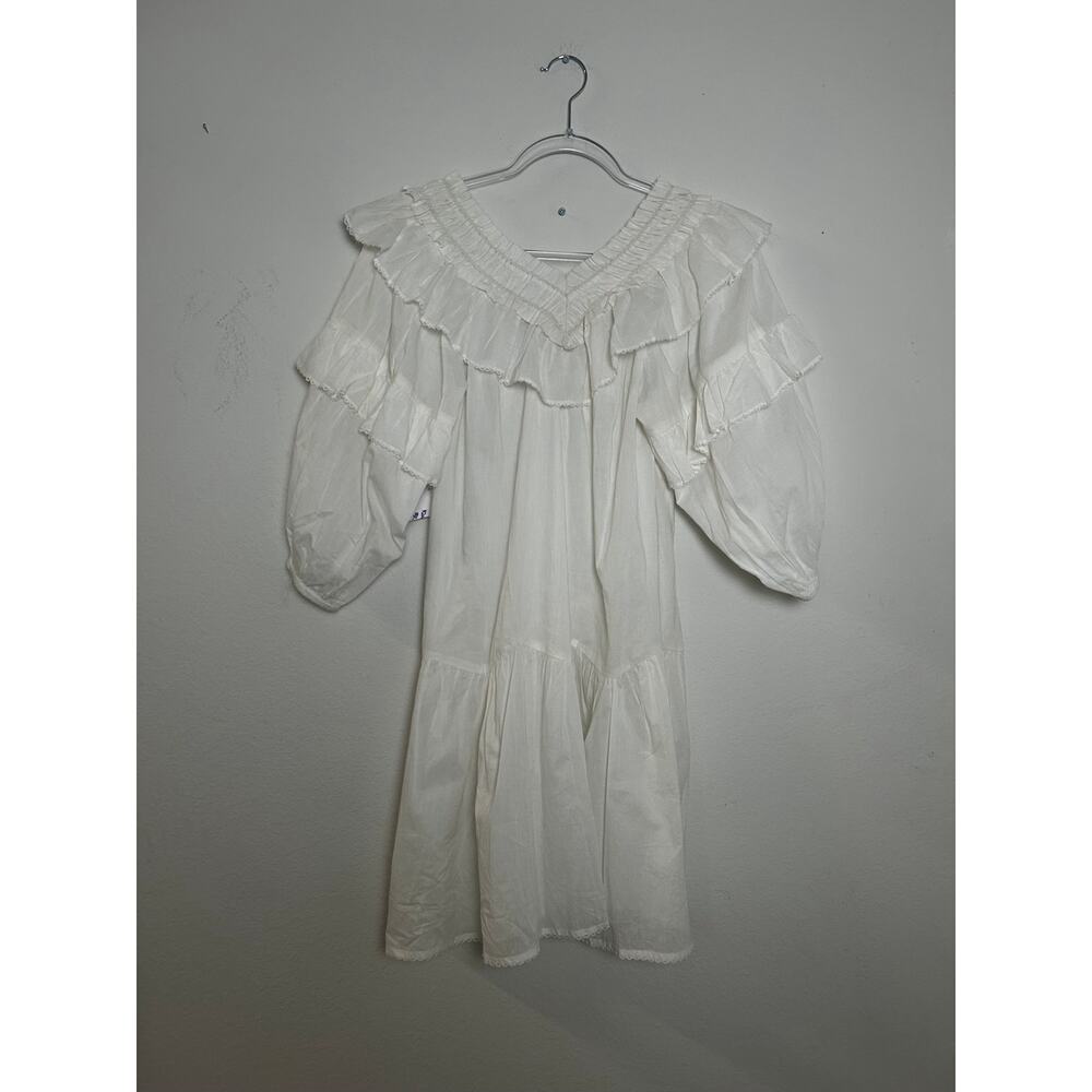 Anthropologie Cleobella Women’s Mini Dress Size S Ruffle Romantic Cottagecore - Picture 8 of 9